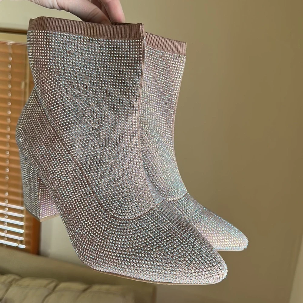 Torrid 11 STRETCH KNIT EMBELLISHED BOOTIE (WW)